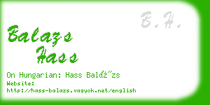 balazs hass business card